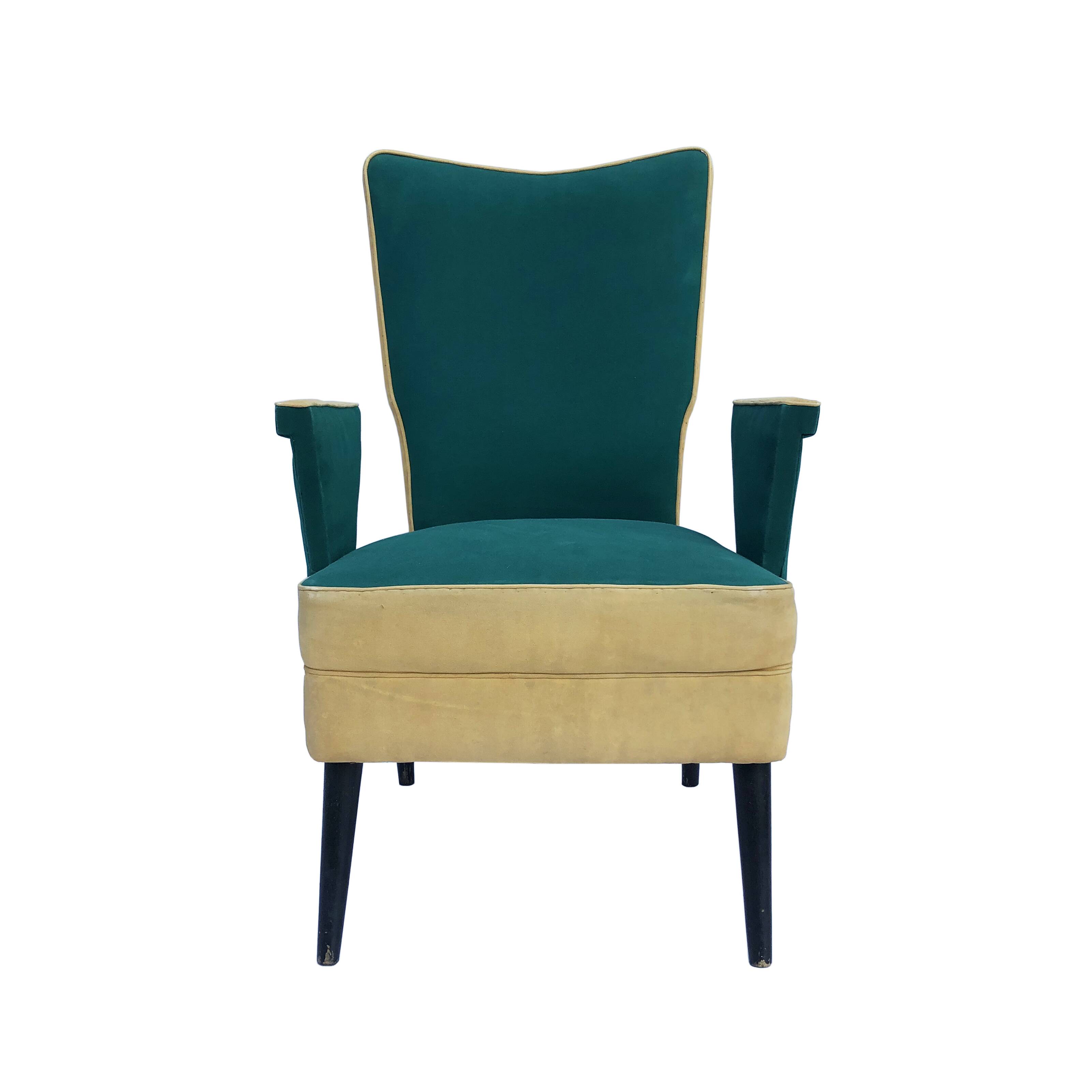Custom Made Mid Century Italian Armchairs Vintage Retro