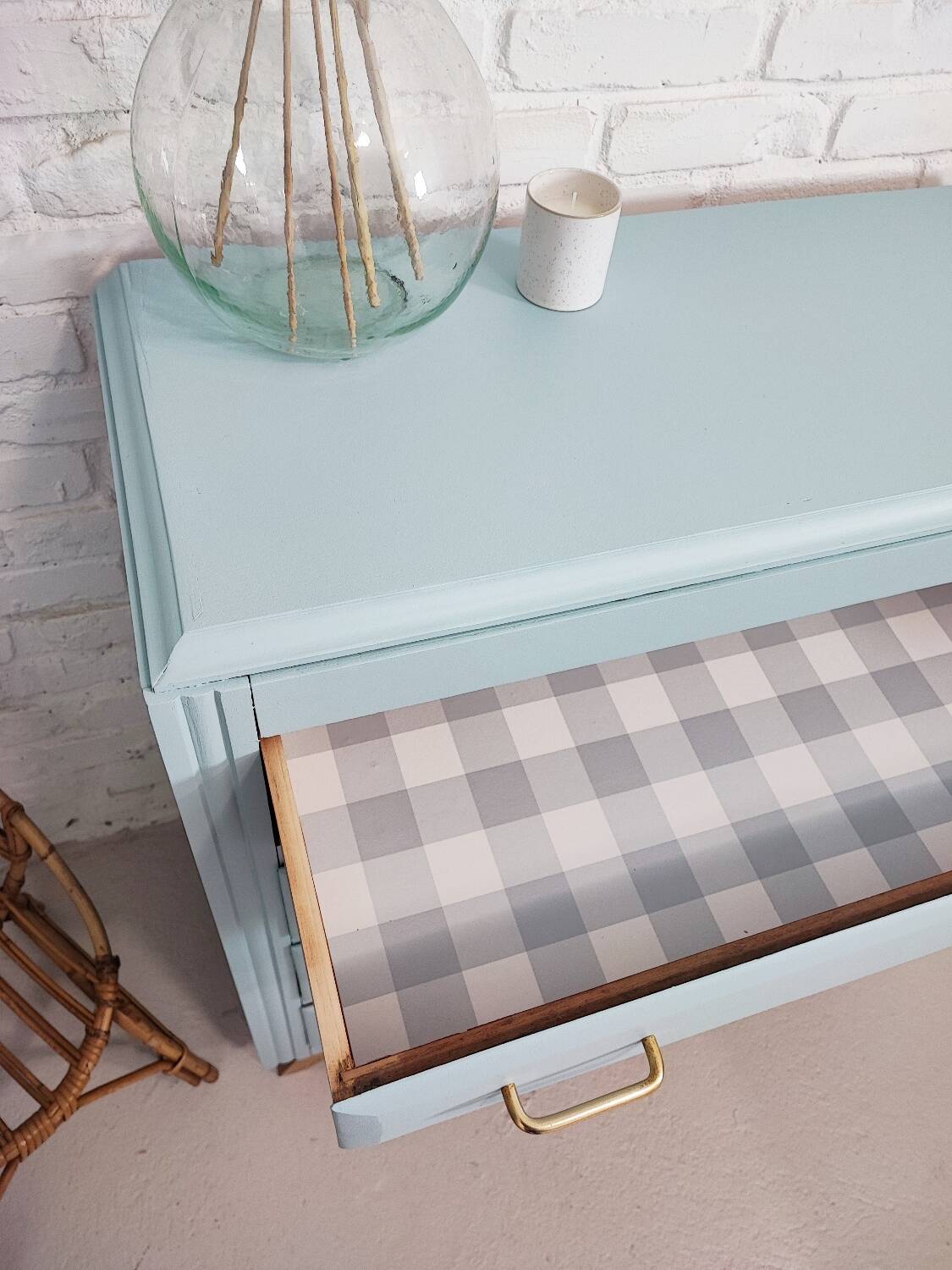 Blue vintage chest of drawers