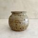 Vase boule en grès pyrité vintage