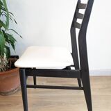 Pair of vintage Scandinavian black and white chairs