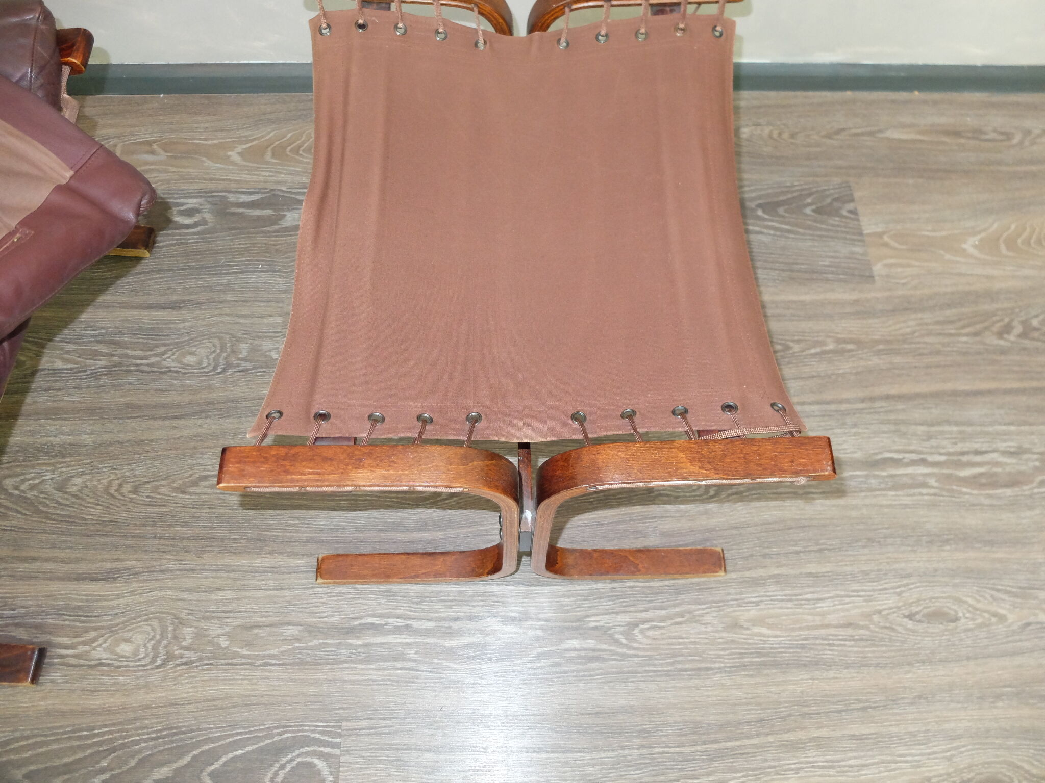 Armchair siesta with its footrest by Ingmar Relling 1960
