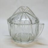 Art deco sugar bowl in molded pressed glass