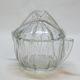 Art deco sugar bowl in molded pressed glass
