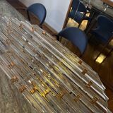 Vintage 1960’s Venini Style Murano Glass Ceiling Chandelier Light