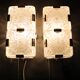 Pair of mid-century Czech glass wall lights by Kamenický Šenov