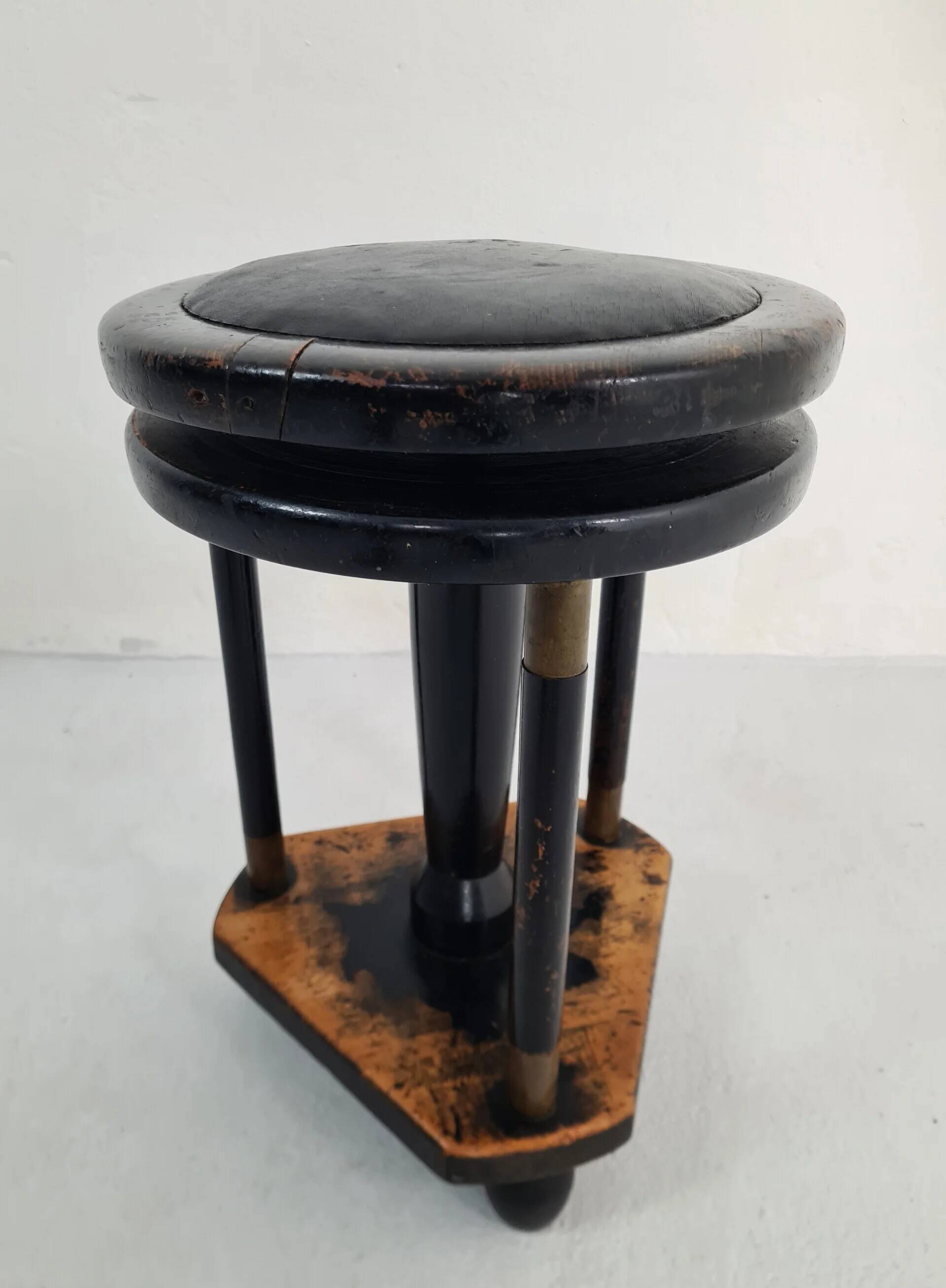Art Deco piano stool, 1920s (unrestored)