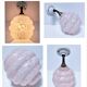Art Deco wall lamp glass Clichy pink and porcelain