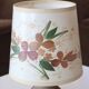 Ceramic lamp with herbarium-style shade from the 60s