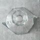 Thick engraved glass bowl, Slovakia Art Deco style