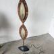Lampadaire bronze et corde 1970
