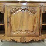 serving buffet in blond walnut