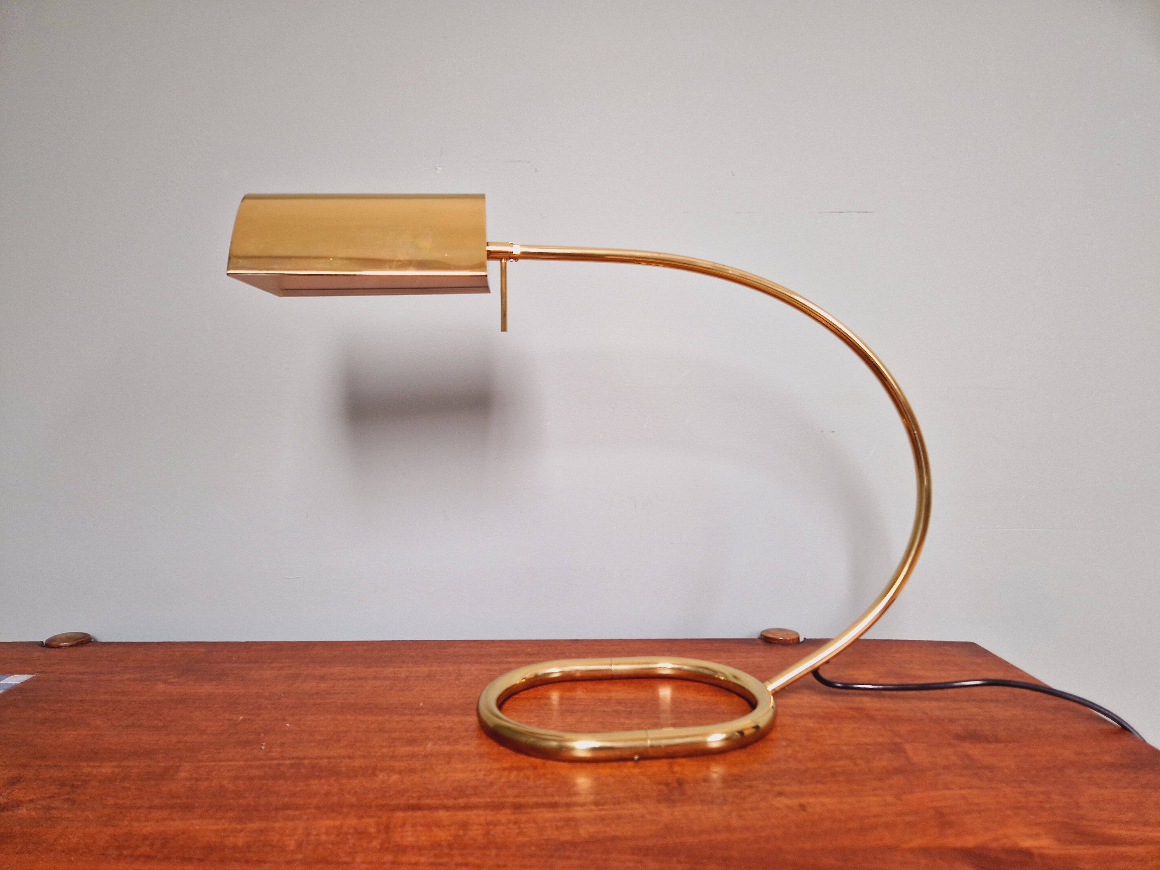 Grande lampe de bureau en laiton, Cosack Leuchten, années 70