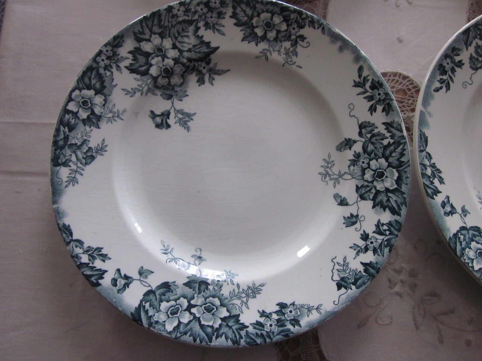 Set de 8 assiettes marie louise en faience de st Amand