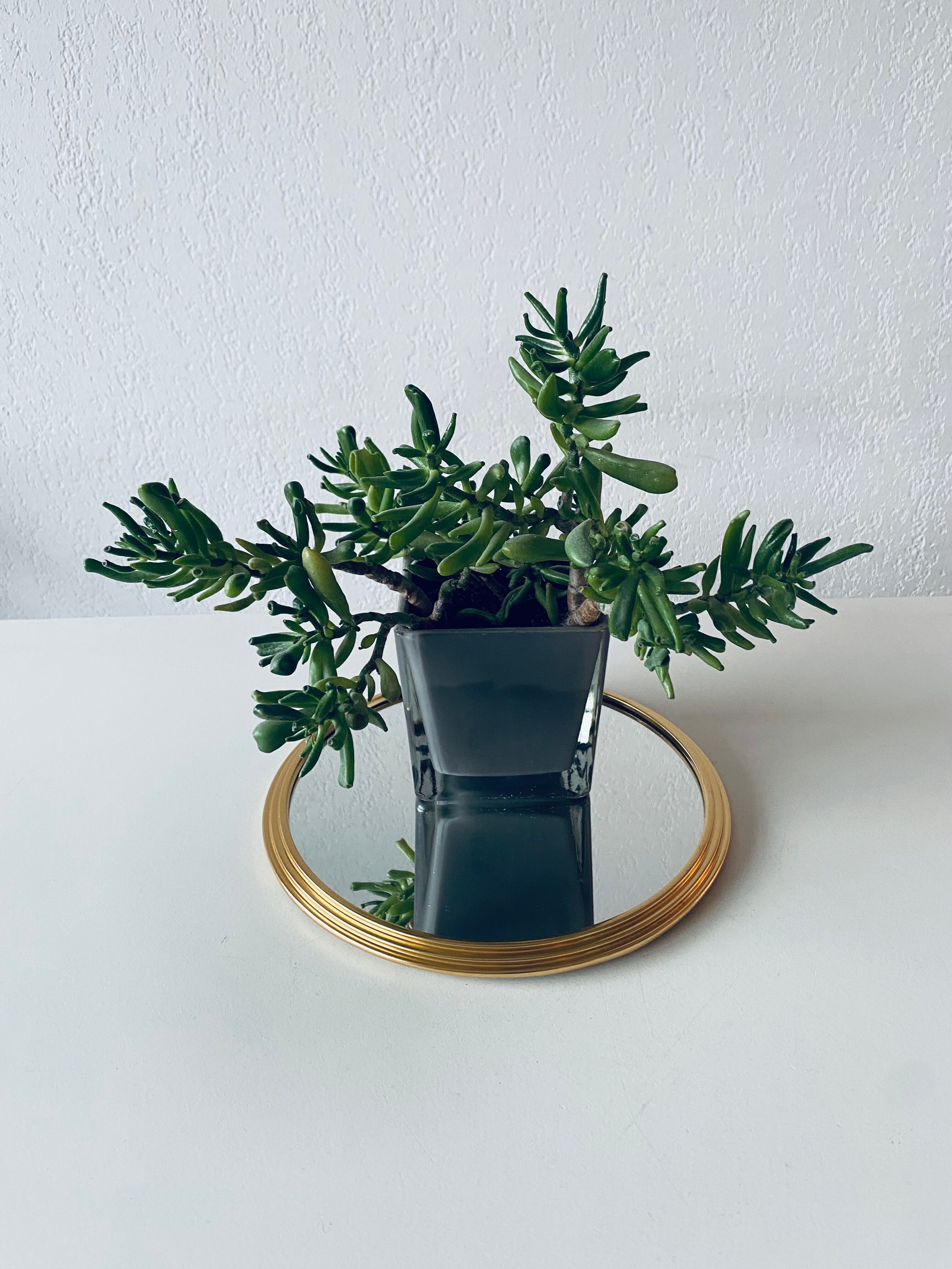 Vintage brass mirror