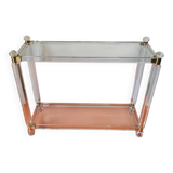 Console year 70 altuglas Romeo Rega Hollywood Regency