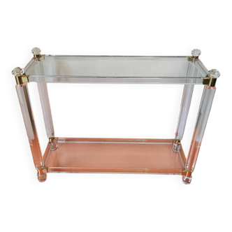 Console année 70 altuglas Romeo Rega Hollywood Regency