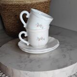Vintage white glass cups