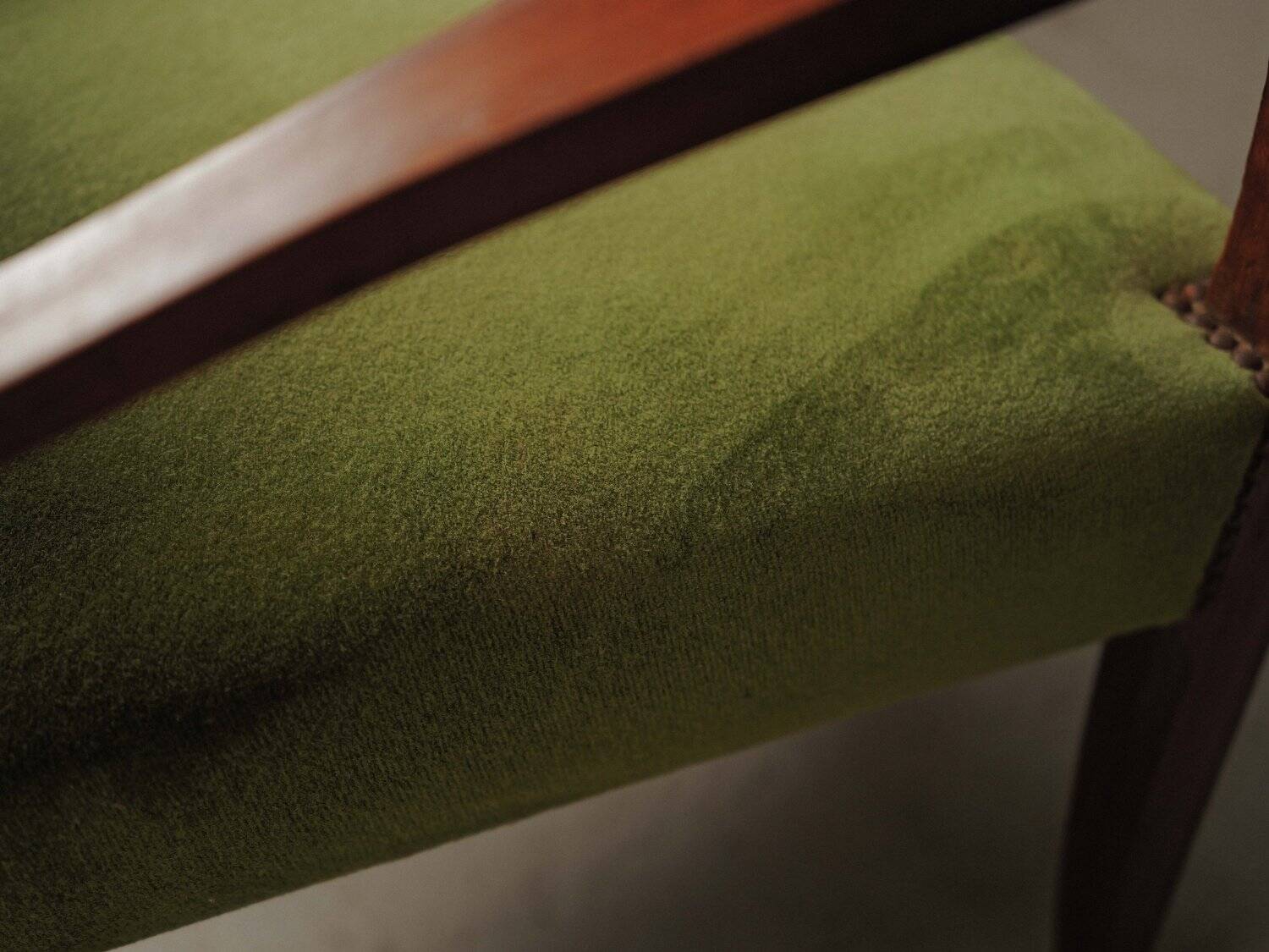 Pair of Art Deco armchairs in mahogany, circa 1930.