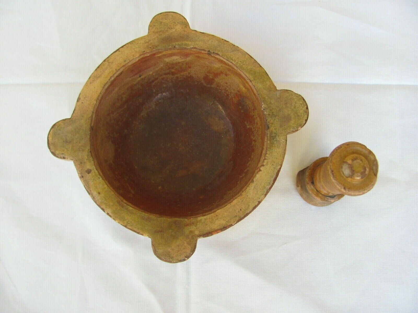 Mortar and its pestle - ceramic Vallauris