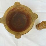 Mortar and its pestle - ceramic Vallauris