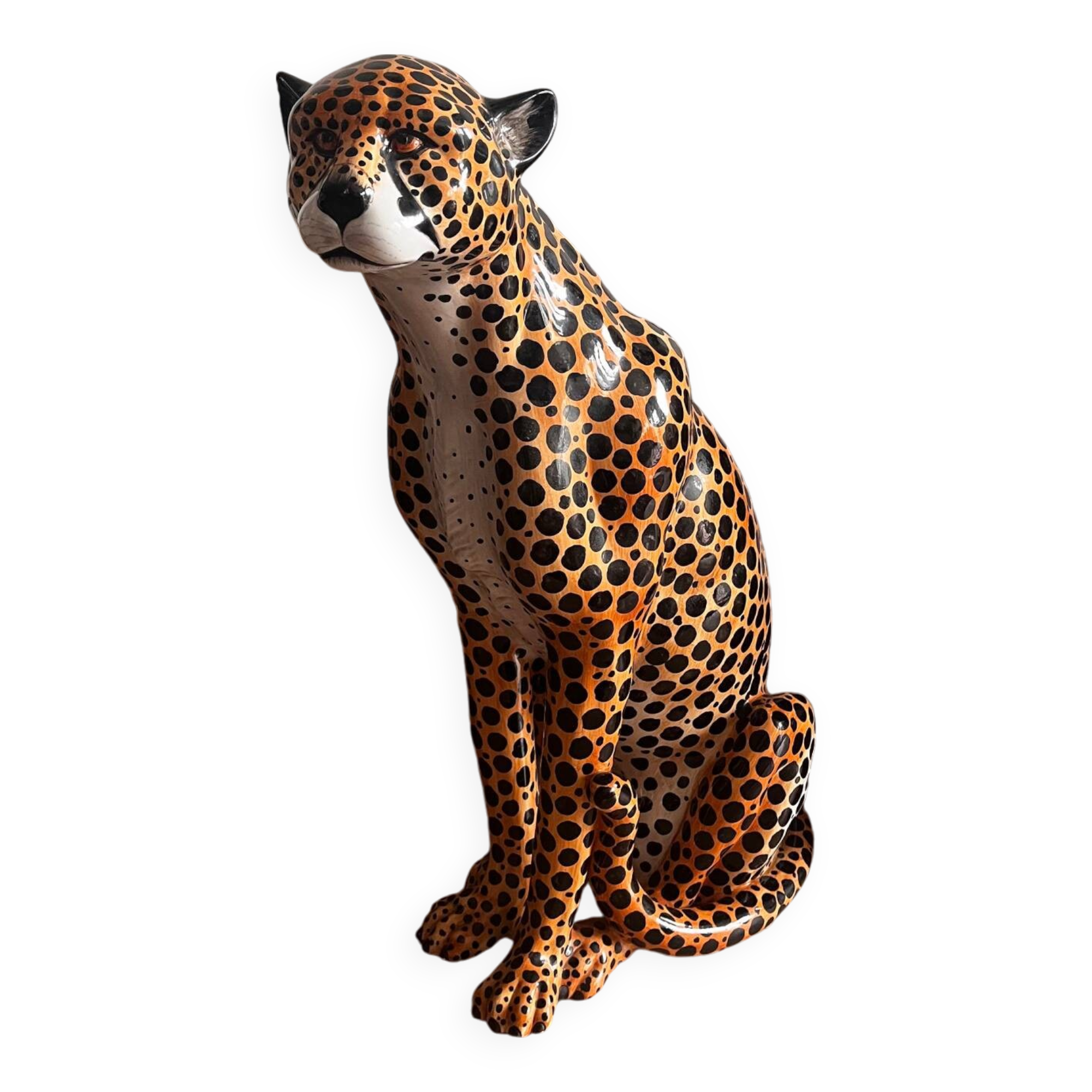 Vintage Ceramic Cheetah, 1970’s Italy