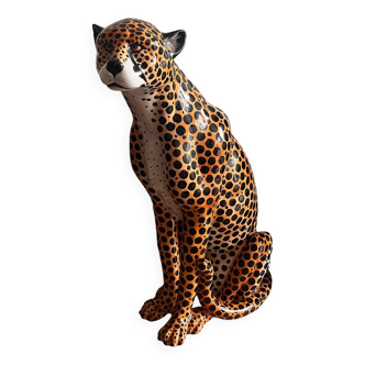 Vintage Ceramic Cheetah, 1970’s Italy
