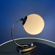 Mid-century art deco style opaline glass wall sconce or desk lamp