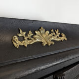 Blackened wooden bookcase display case from the Napoleon III period