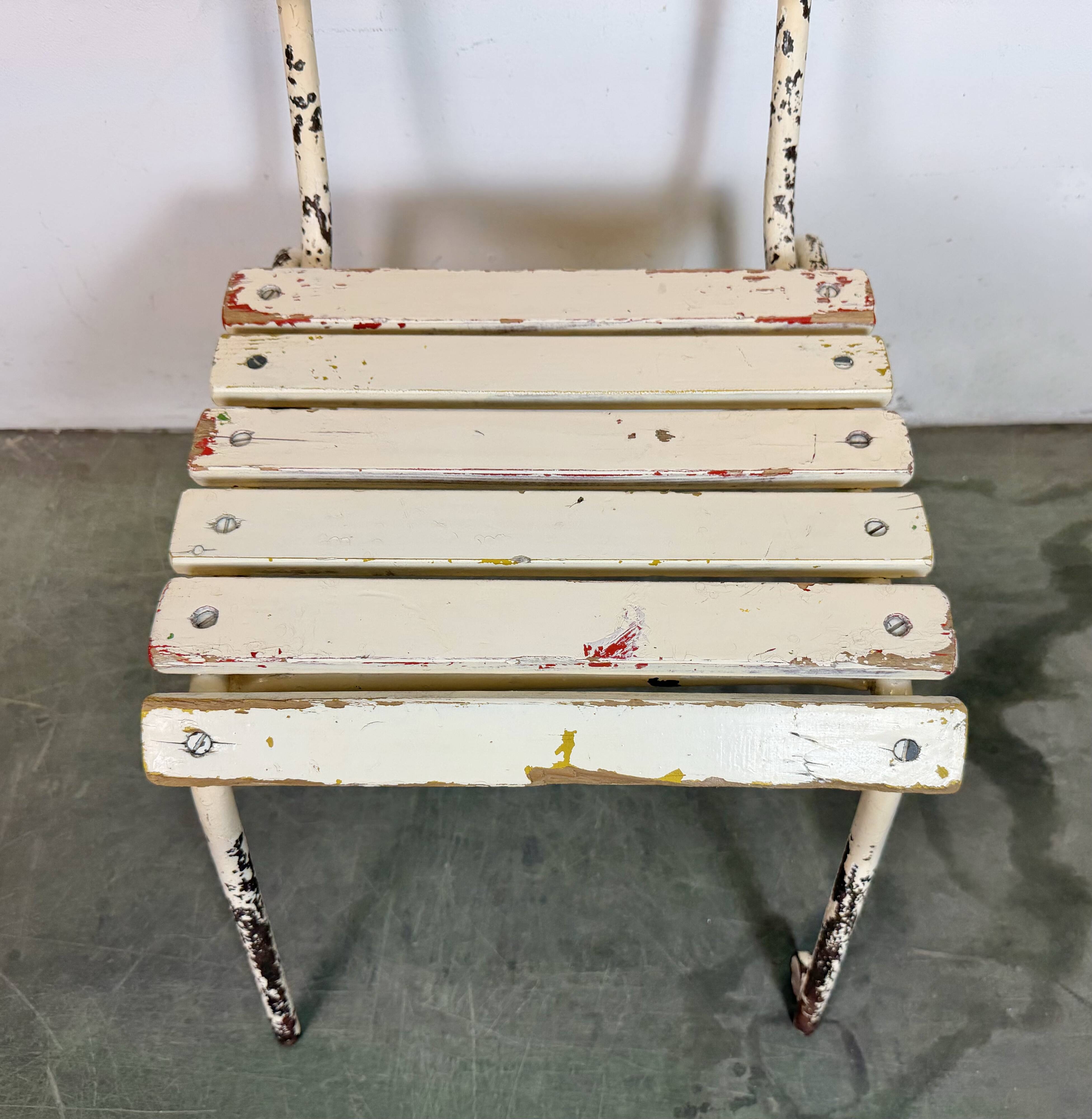 Vintage Beige Industrial Chair, 1960s