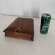 Distributeur cigares cigarettes vintage 1960 bois doré - 20 x 19 cm