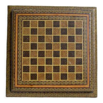 Boite d'échecs en marqueterie
