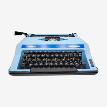 Machine à écrire rover primavera bleue pastel vintage révisée ruban neuf