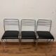 Three chrome and skai chairs from the 70s