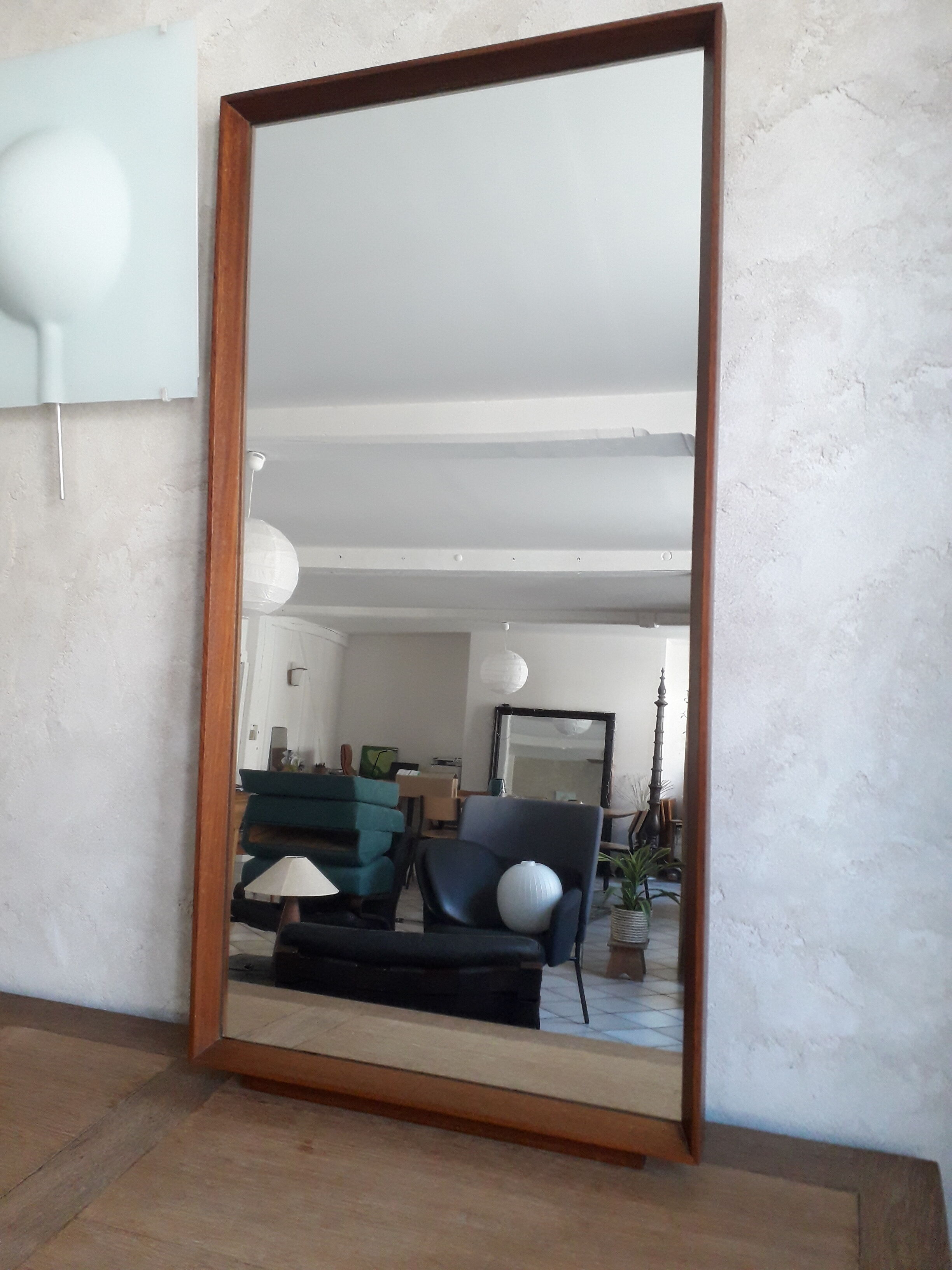 Scandinavian teak mirror