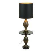 Lampe et table en pin rare Deknudt Loevsky années 1970