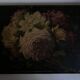 Tableau 19e roses du jardin fleurs huile sur bois