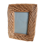 Braided wicker photo frame