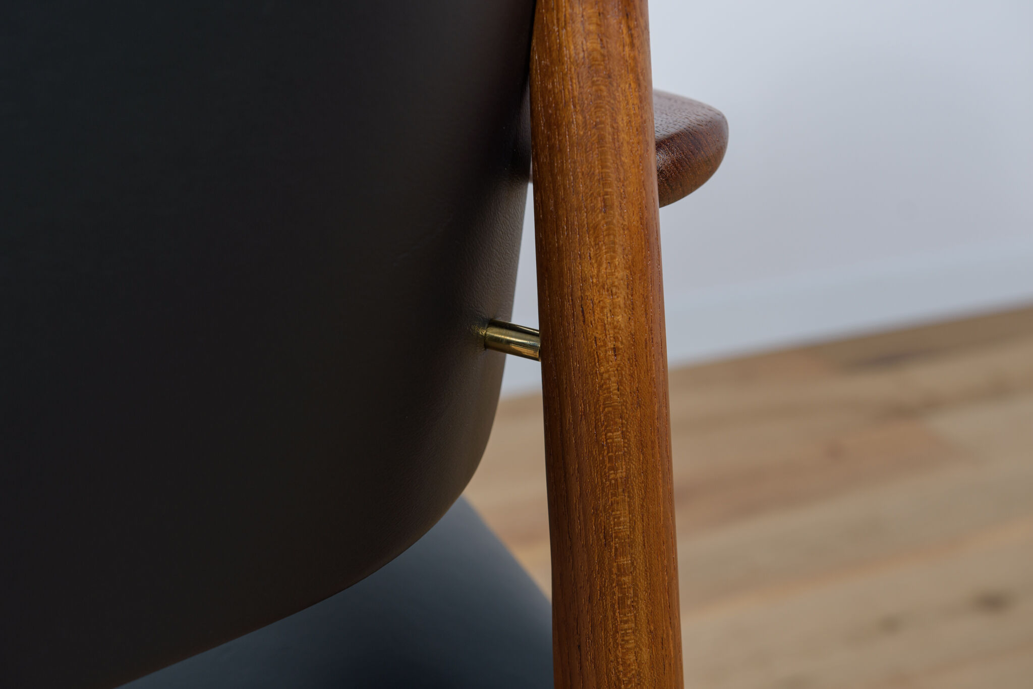 Mid-Century Danish Teak & Leather Armchair, 1970s