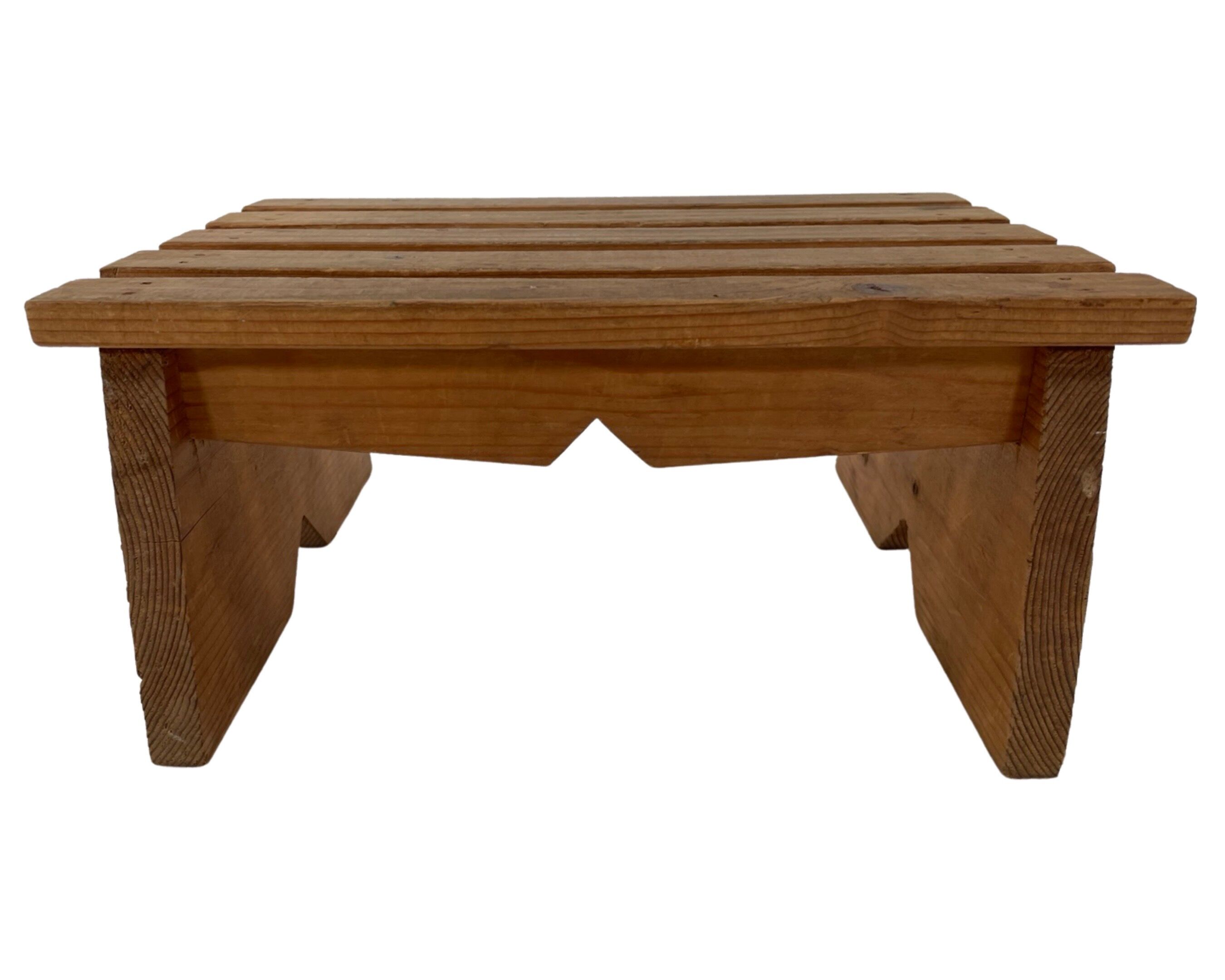 Vintage brutalist footstool minimalist design