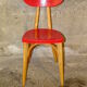 Lot de 6 chaises bistrot vintage 1955 " banane"