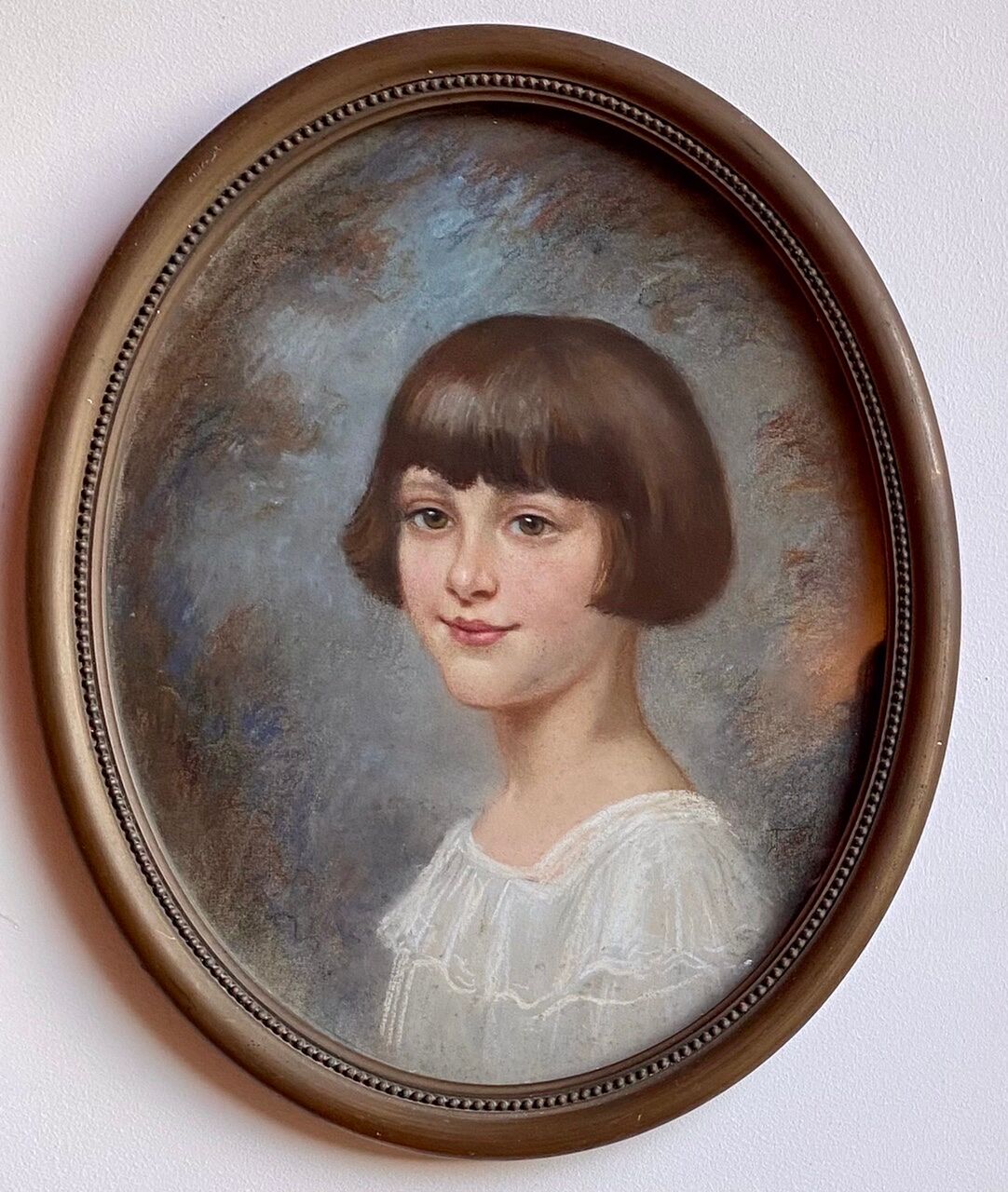 Portrait of a young girl, signed, 20th century