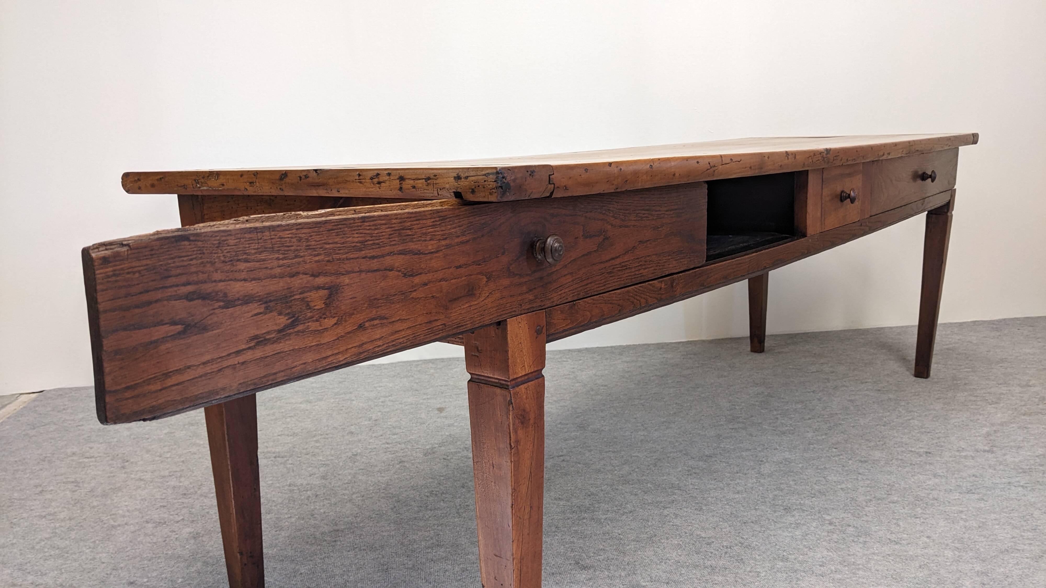 18th century Bresse farmhouse table in cherry wood