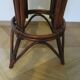 Set of 2 swivel bar stools / chairs - wood - cane - rattan - 80s