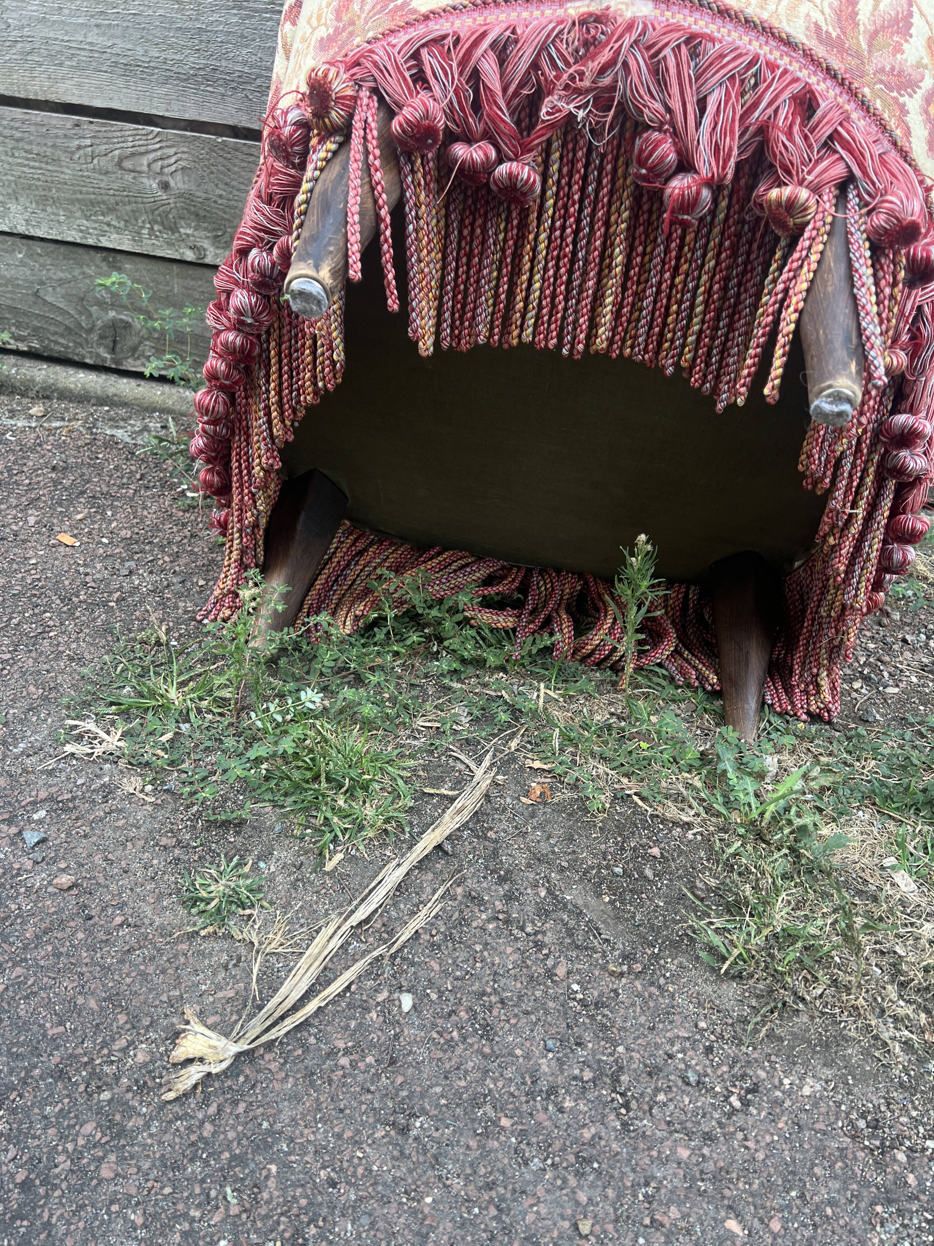 Armchair and pouf in Napoleon III style, Jean Roche