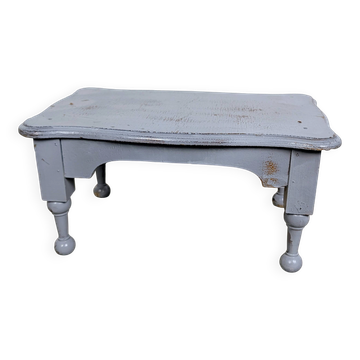 Small patinated wooden footrest