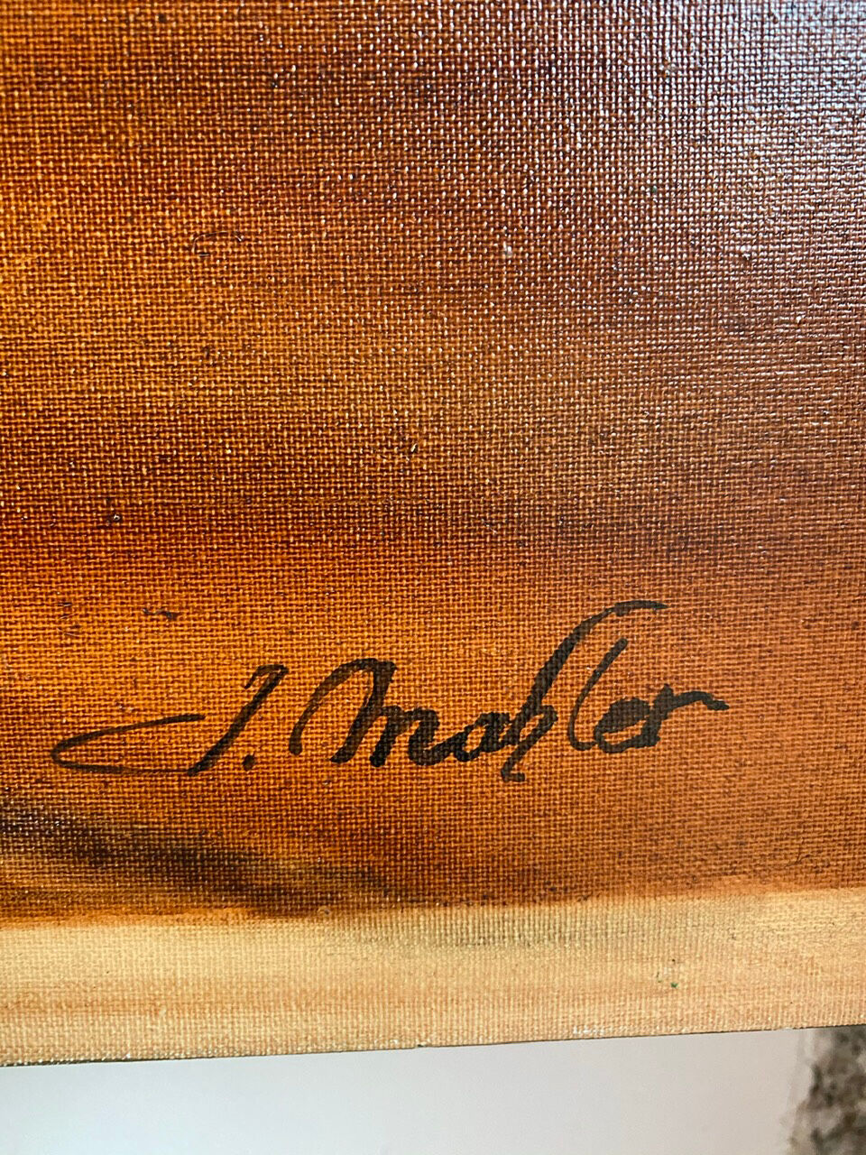 Ancient painting, still life with flowery vase and glass, signed,XX century