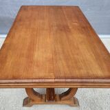 Art Deco extendable desk table 1930 braced base