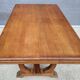 Table bureau extensible Art Déco 1930 piétement en accolades