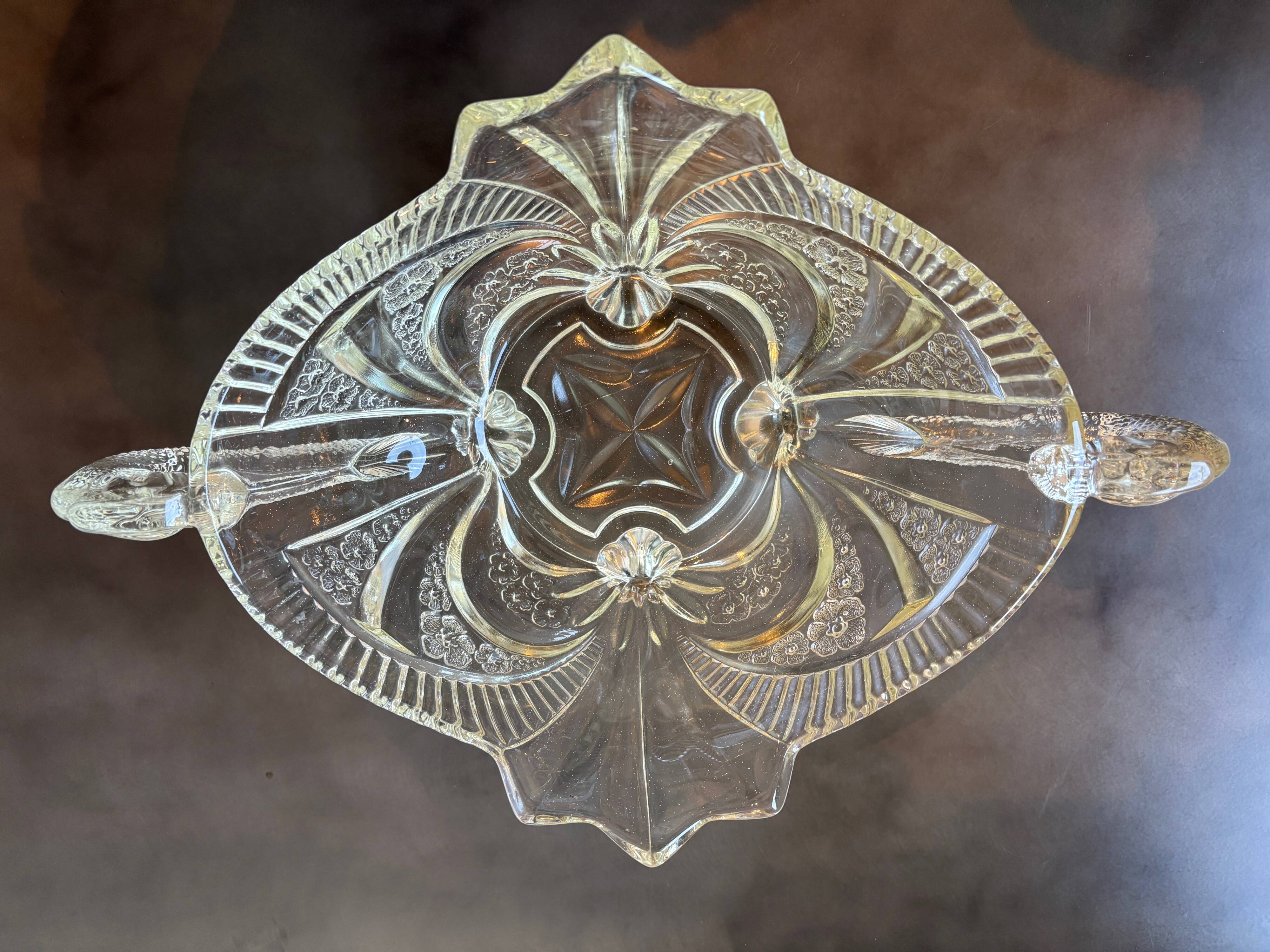 Art Deco fruit bowl with snakes