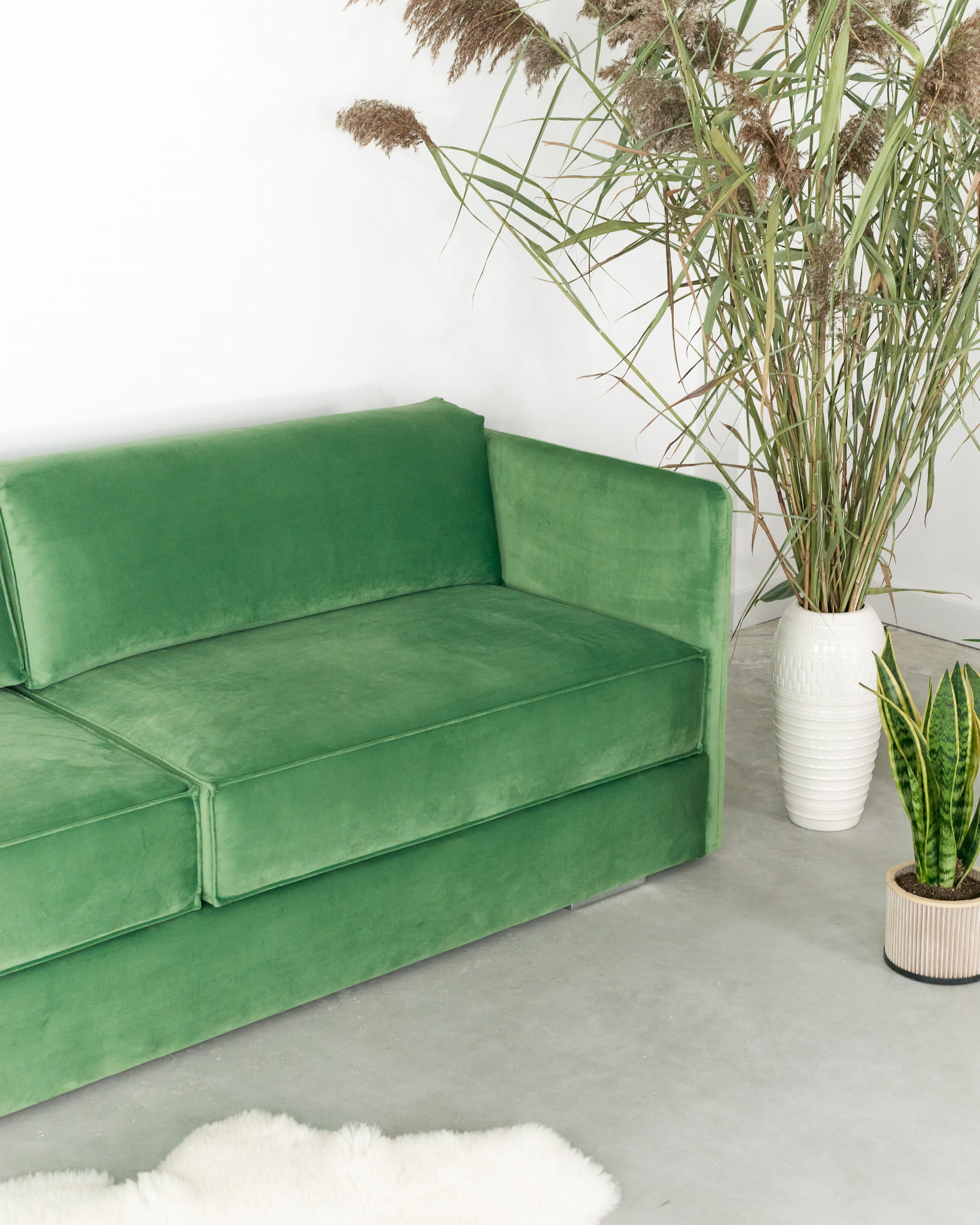 Green sofa, Scandinavian design